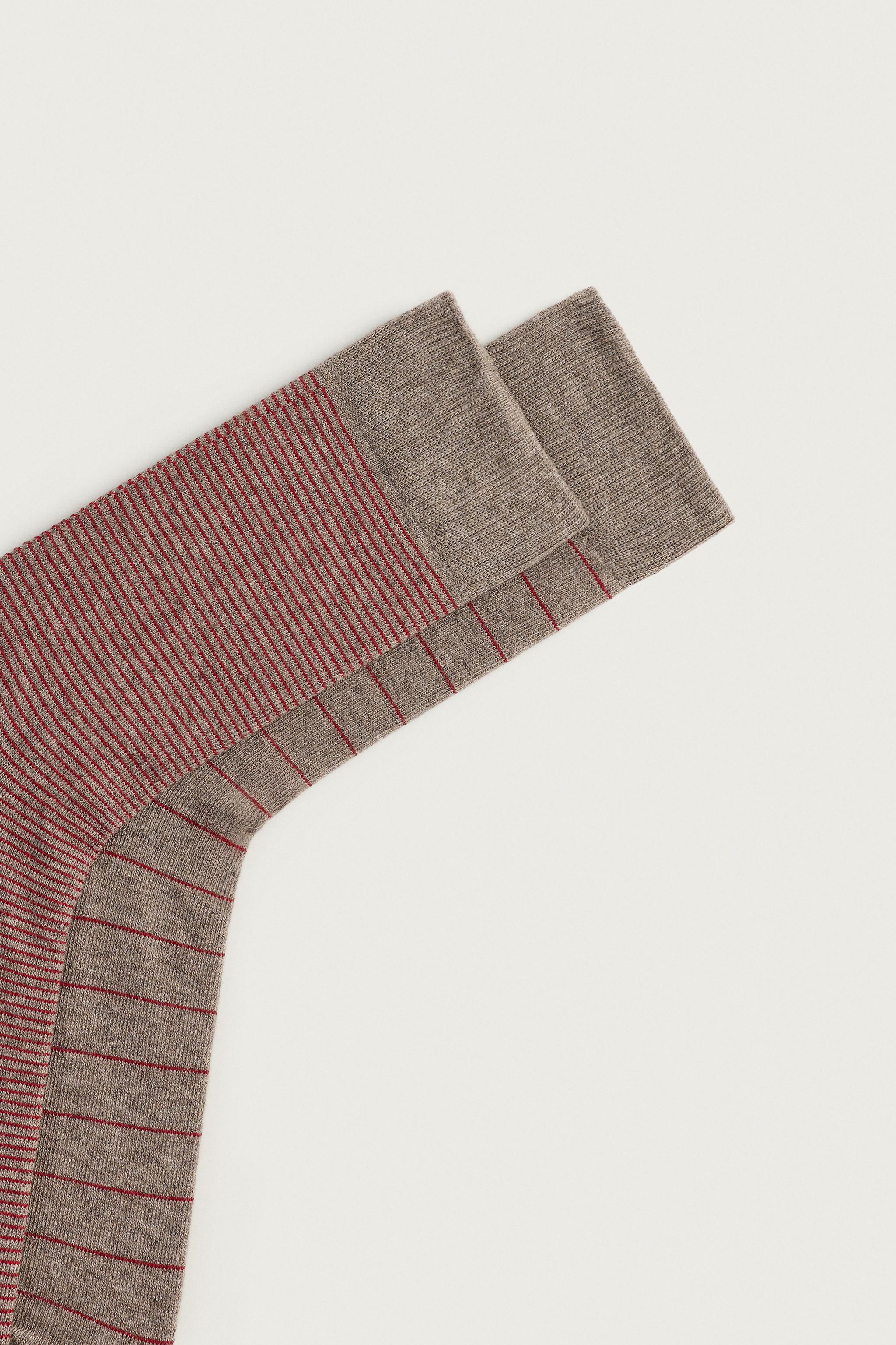 2-PACK COMBINED STRIPED SOCKS